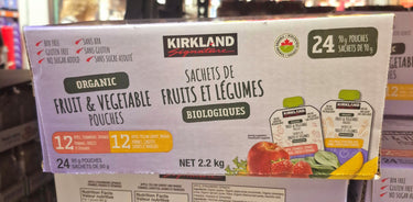 Kirkland Signature Organic Fruit & Vegetable Pouches - 1 x 2.2 Kilos